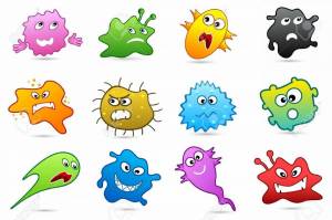 Раскраска микробы и бактерии для детей #3 #395429