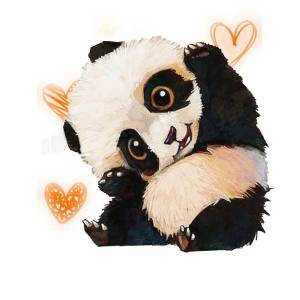 Раскраска милая панда #2 #395784