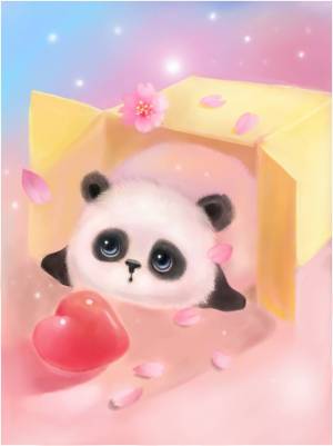 Раскраска милая панда #4 #395786
