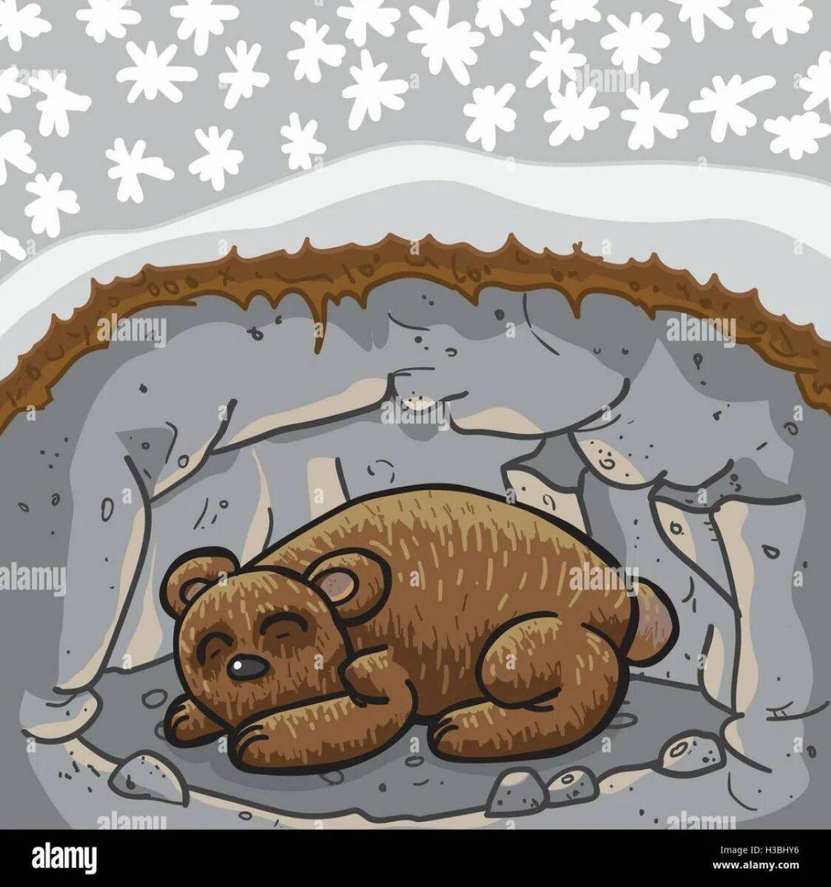 Медведь в берлоге для детей #15