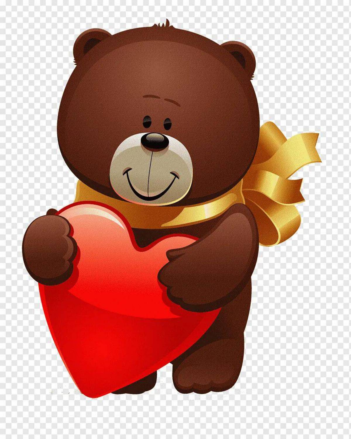 Медведь с сердечком #17