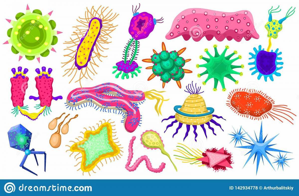 Микробы и бактерии для детей #8